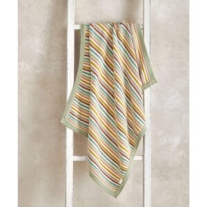 Mamas & papas knitted blanket multi colour stripe