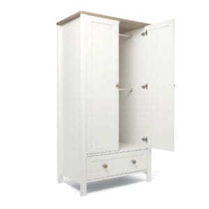Mamas & papas wedmore wardrobe white natural 2