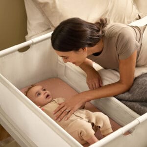 Snuzpod5 bedside crib cashmere (3)