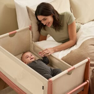 Snuzpod5 bedside crib terracotta (7)
