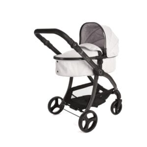 Egg dolls pram houndstooth silver (1)
