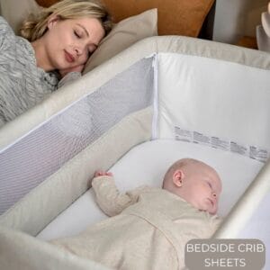 Bedside crib sheets button