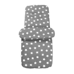 Clair de lune star fleece universal pushchair footmuff grey