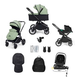 Ickle Bubba Altima 12 piece Nimbus Travel System - Sage Green