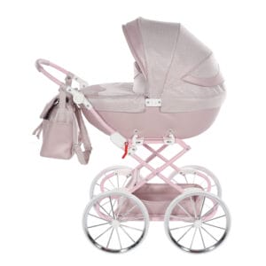 Junama dolce doll's pram pink