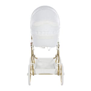 Junama dolce doll's pram white gold (3)