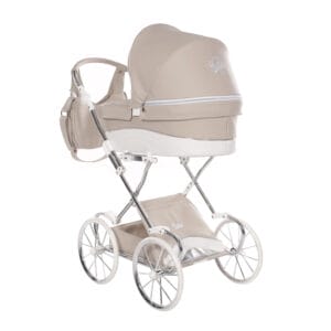 Junama lulla doll's pram beige (2)