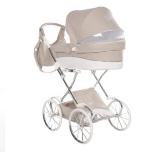 Junama lulla doll's pram beige (3)