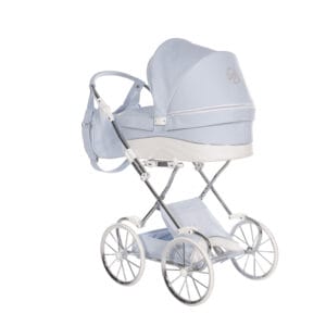 Junama lulla doll's pram blue (1)
