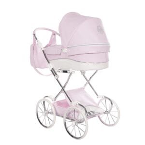 Junama lulla doll's pram pink (3)