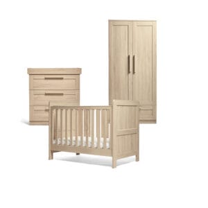 Mamas & Papas Atlas Convertible Cot 3 pc Room Set - Light Oak