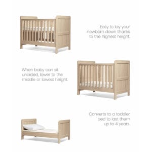 Mamas & papas atlas convertible cot light oak (6)