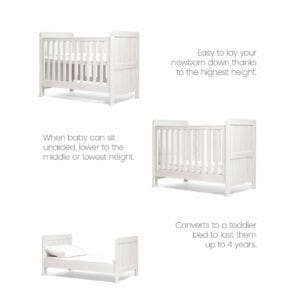 Mamas & papas atlas convertible cot nimbus white (5)