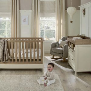 Mamas & Papas Harwell 2 Piece Cotbed Set with Dresser Changer - Cashmere