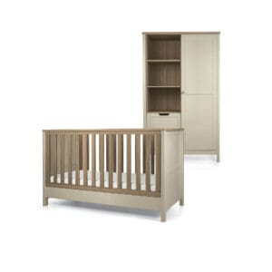 Mamas & Papas Harwell 2 Piece Cotbed Set with Wardrobe - Cashmere