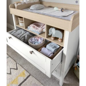 Mamas & papas harwell dresser changer white natural (1)