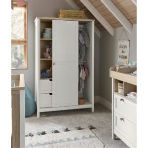 Mamas & papas harwell wardrobe white natural (3)