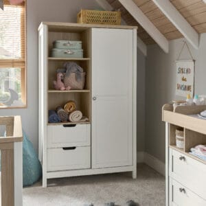 Mamas & papas harwell wardrobe white natural (5)