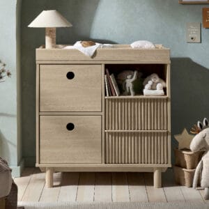Mamas & Papas Oska Narrow Dresser Changer - Natural Oak