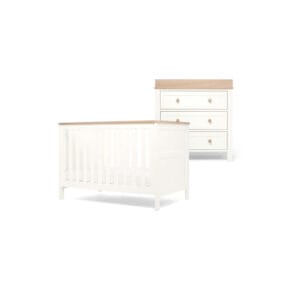 Mamas & Papas Wedmore Convertible 2 pc Room Set - White/Natural