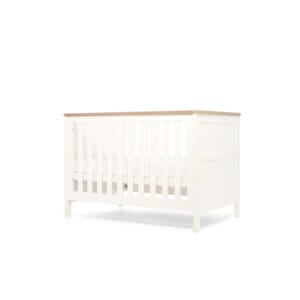 Mamas & papas wedmore convertible mini cot bed white natural (1)