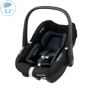 Maxicosi carseat babycarseat pebbles black tonalblack lightweight 3qrt