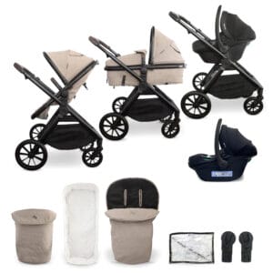 My Babiie MB220 3in1 Travel System with i-Size Car Seat - Mink