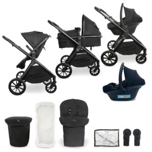 My Babiie MB220 3in1 Travel System with i-Size Car Seat - Black