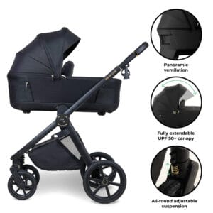 My babiie mb450 luxe 3in1 travel system black (3)