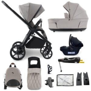 My Babiie MB450 LUXE 3in1 Travel System with i-Size Car Seat - Mink with Base