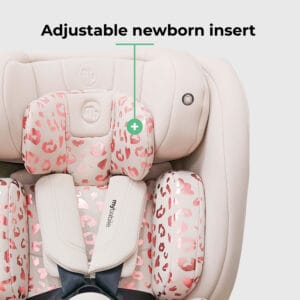 My babiie mbcs100 2 in 1 convertible r129 car seat pink leopard (8)