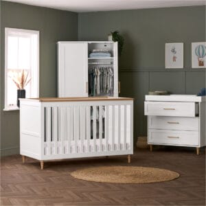 Obaby Orla 3 Piece Room Set - White with Oak