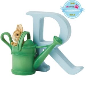 R peter rabbit in watering can