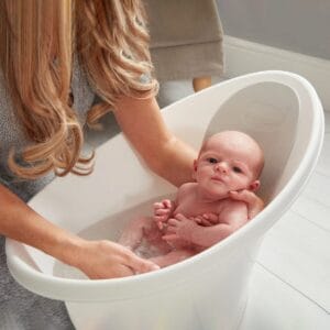 Shnuggle baby bath white grey