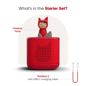 Tonies sunset red toniebox 2 starter set with creative tonie rubie 2