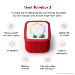 Tonies sunset red toniebox 2 starter set with creative tonie rubie 3