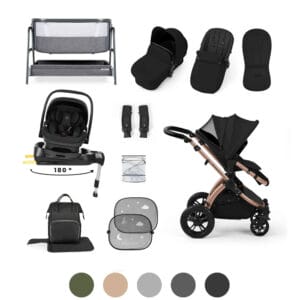 Ickle Bubba Stomp Luxe 2 in 1 Pushchair with Nimbus Car Seat and FREE Bedside Crib