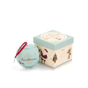 Mamas & papas 2025 christmas bauble blue (1)