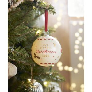 Mamas & papas 2025 christmas bauble cream