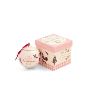 Mamas & papas 2025 christmas bauble pink (1)