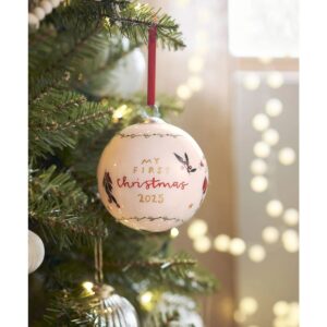 Mamas & papas 2025 christmas bauble pink