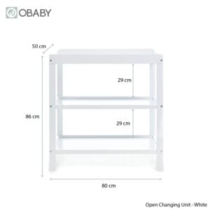Obaby open changing unit white 2
