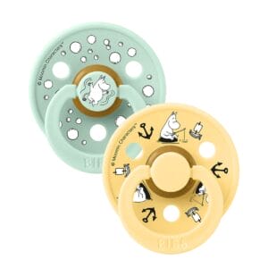 Yo bibs x moomin colour dummies 2 pack sailing nordic mint mix