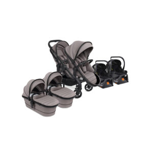 iCandy Peach 7 Twin with Cocoon Car Seats & Bases Porcini