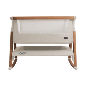 Tutti Bambini CoZee Air Bedside Crib - Scandinavian Walnut/Ecru