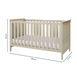Dimensions misha cot bed mushroom & golden oak 7