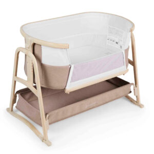 Ickle bubba bubba&me luxe bedside crib – biscuit (1)