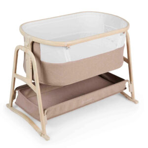 Ickle Bubba Bubba & Me Luxe Bedside Crib - Biscuit