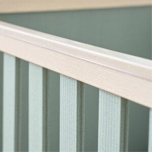 Kuba cot bed in pickled oak & sage weave 10