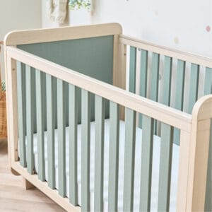 Kuba cot bed in pickled oak & sage weave 5